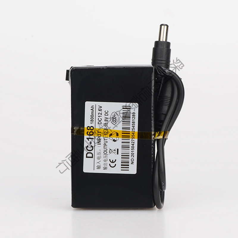 厂家自产自销直销12V大容量多用途可充备用锂电池(1800mAh)(黑色)