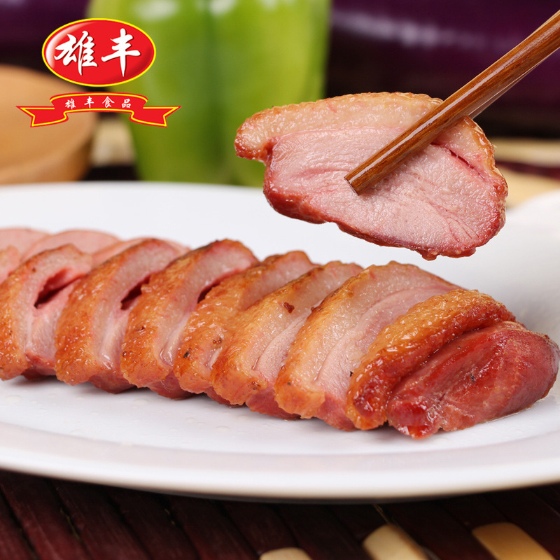 雄丰冷冻食品烟熏鸭胸肉180g*10包鸭胸酒店快餐厅鸭脯肉餐饮批发