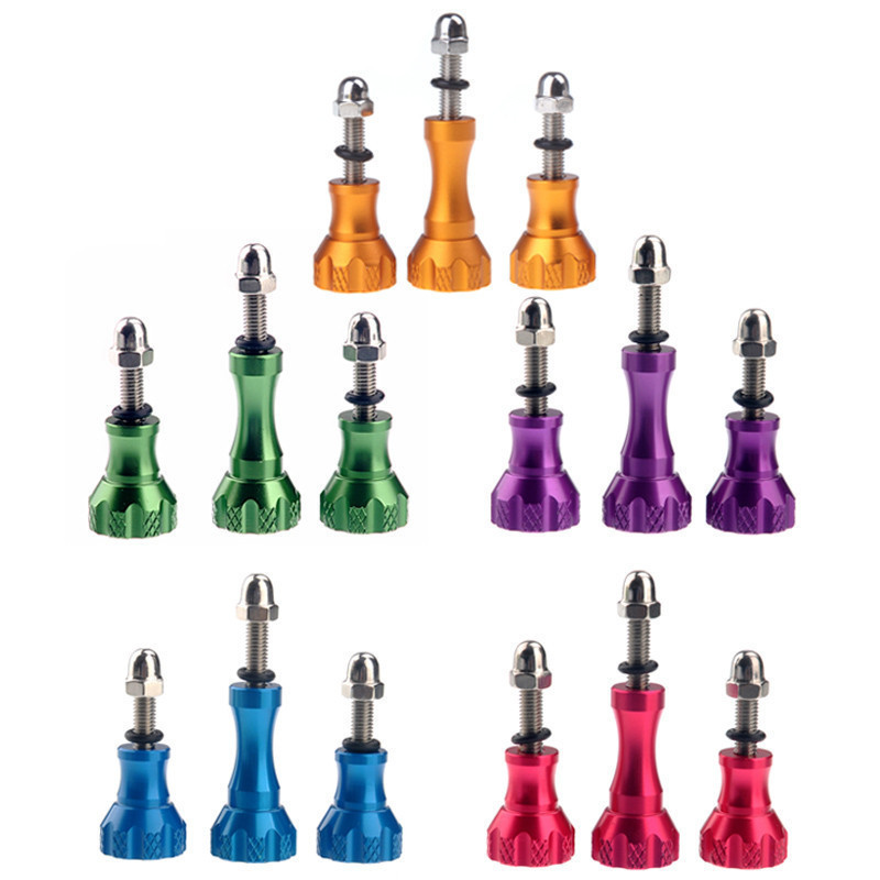 Aplicable a gopro accesorios CNC tornillos de tres piezas tornillo conjunto adecuado para gopro héroe multi-color opcional