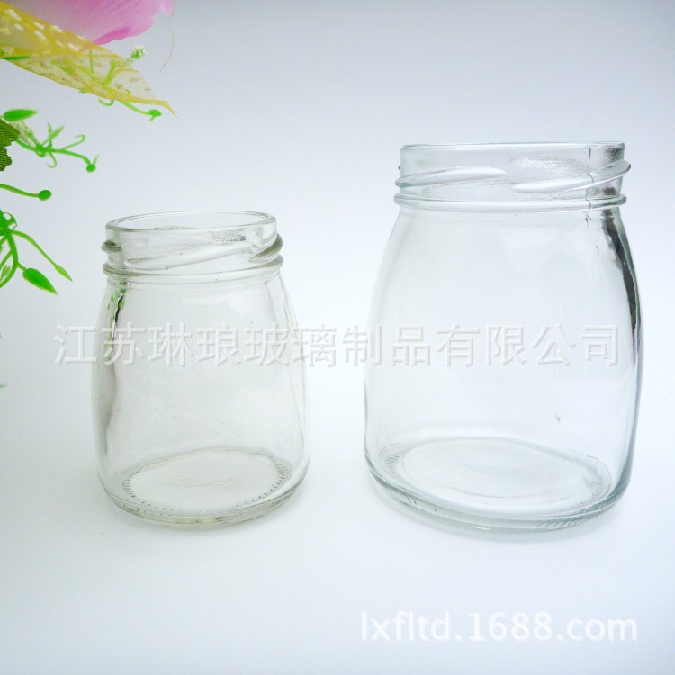 100毫升丝口布丁瓶 马口铁盖玻璃布丁瓶丝口布果冻瓶果酱玻璃瓶