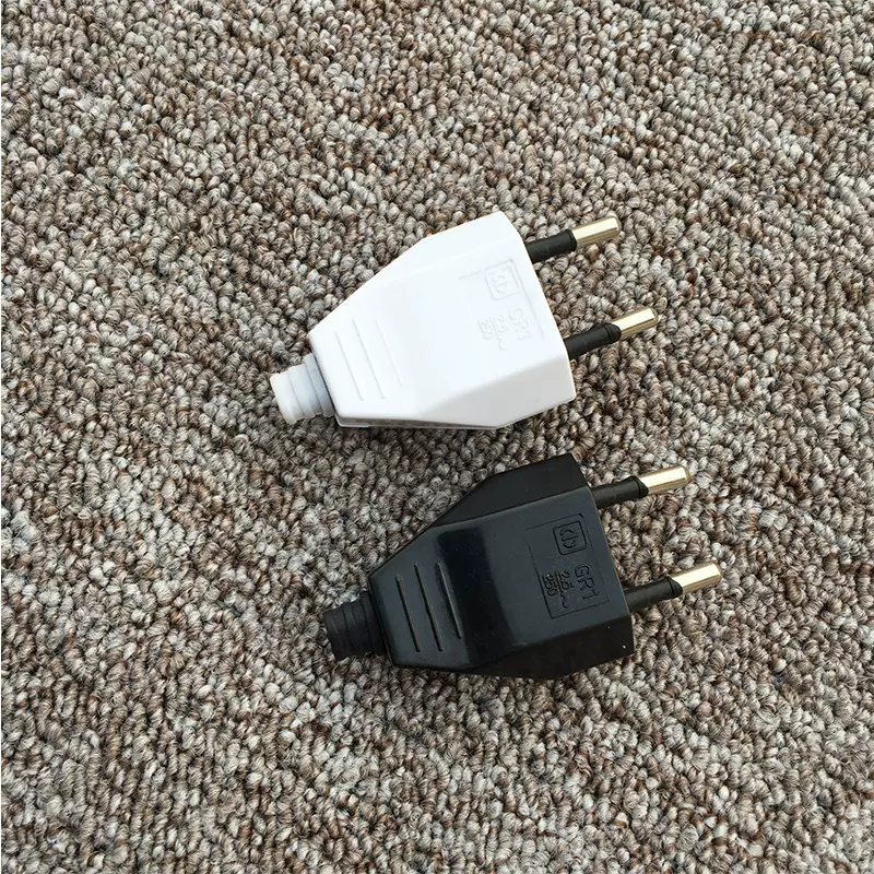 欧规欧标两元二圆2脚两脚插头 德式德标法式法标欧式接线插头2.5a