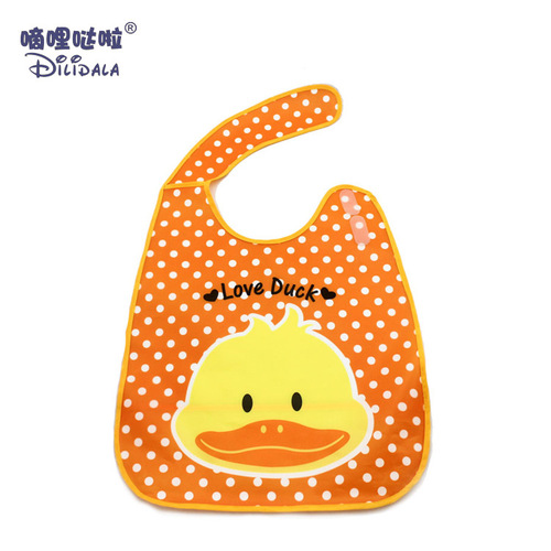 Wholesale PEVA Adult Waterproof Apron Two-in-One Portable Meal Drool Bag Easy-to-Clean Cartoon Elderly Bib 