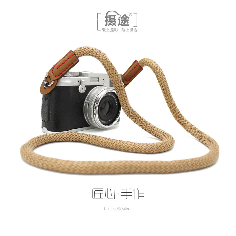 Phototu Pure Cotton Camera Strap Mirrorless Camera Round Hole Camera Strap X100T Camera Shoulder Strap New Product