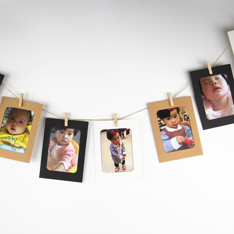 3.5. 6.7inch Kraft Paper Photo Frame Photo Wall Creative Hanging Paper Photo Frame Clip Twine 3.5. 6.7inch Kraft Paper Photo Frame Photo Wall Creative Hanging Paper Photo Frame Clip Twine