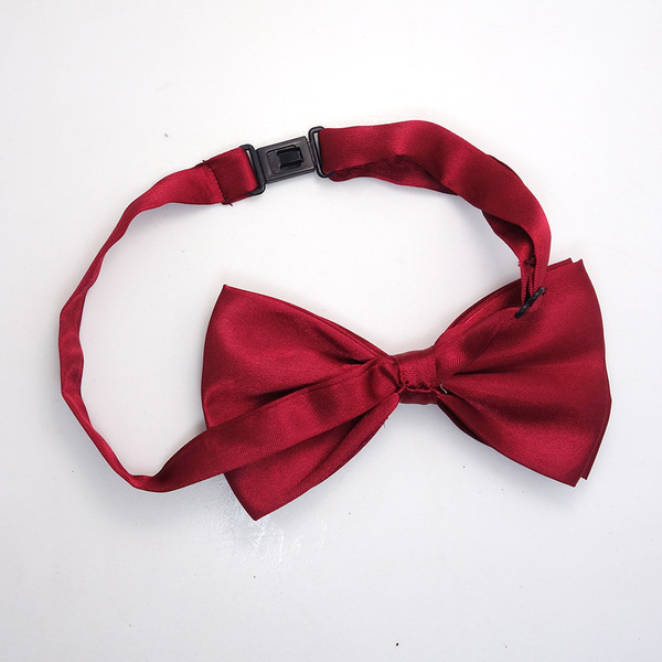 Men's solid color casual bow tie