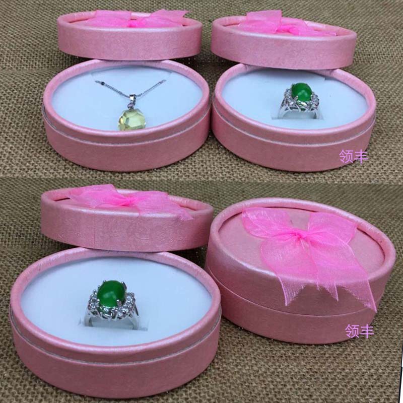 大椭圆形首饰盒厂家现货批发戒指盒耳钉盒饰品包装盒蝴蝶结珠宝盒