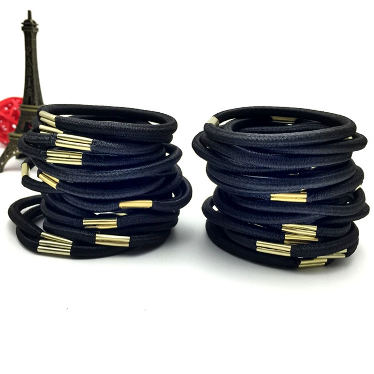 Black elastic hair accessory, hair rope, base accessories