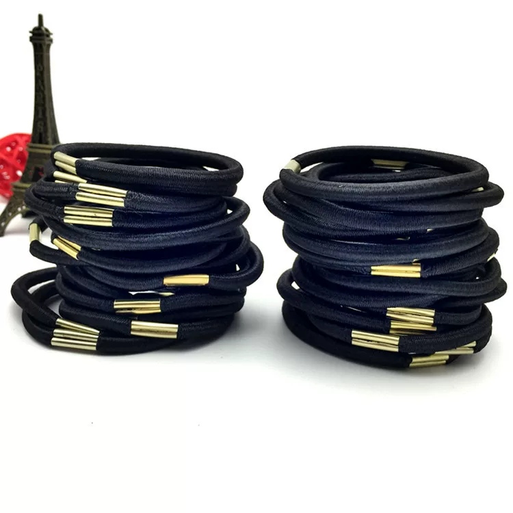 Black elastic hair accessory, hair rope, base accessories