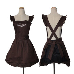 Korean version solid color apron for beauty salon manicure workwear, coffee shop restaurant workwear apron with custom logo