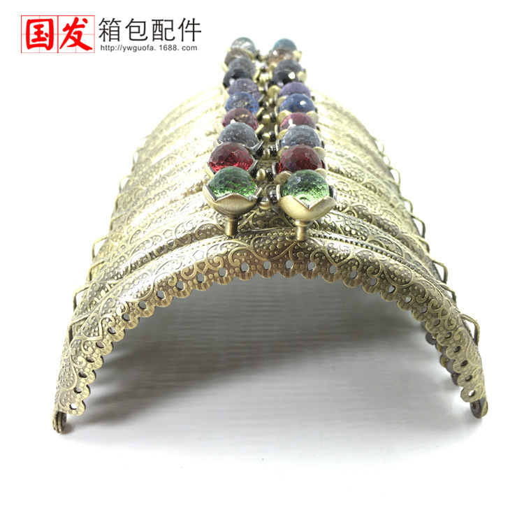 10,5 cm semicircular encaje en relieve cabeza de loto coral oro bronce 10 colores opcionales 0167 - GT