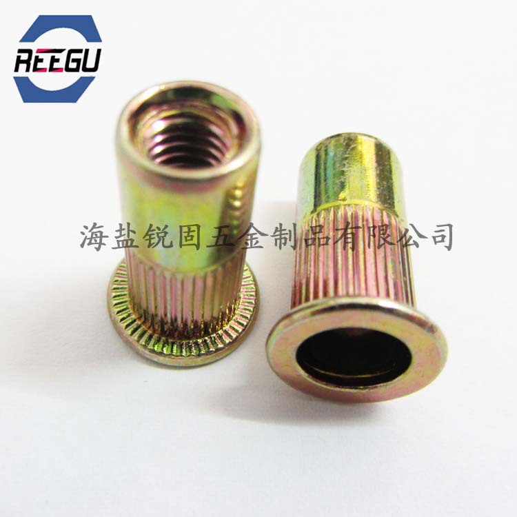 现货供应 各种规格碳钢铆螺母M6 彩锌加长铆螺母 镀锌拉帽