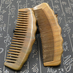 綠檀木梳16厘米大月粗細檀香木梳j順發禮品 工廠一件代發梳