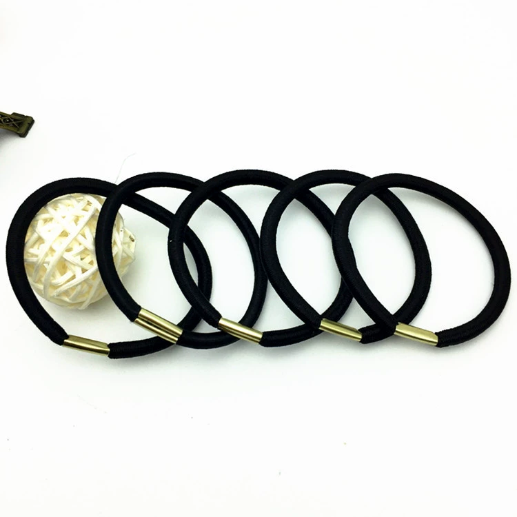 Black elastic hair accessory, hair rope, base accessories