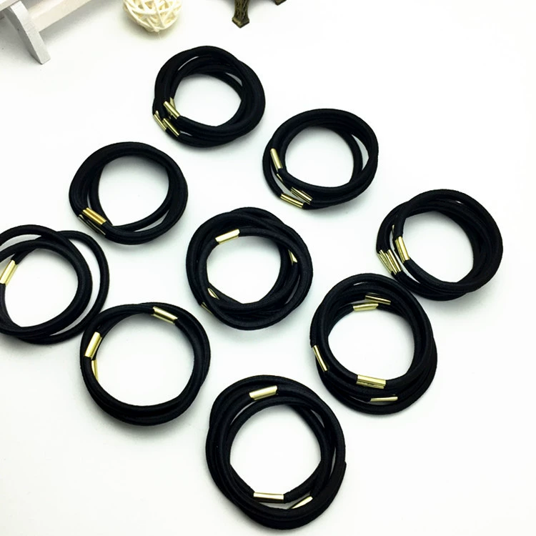 Black elastic hair accessory, hair rope, base accessories