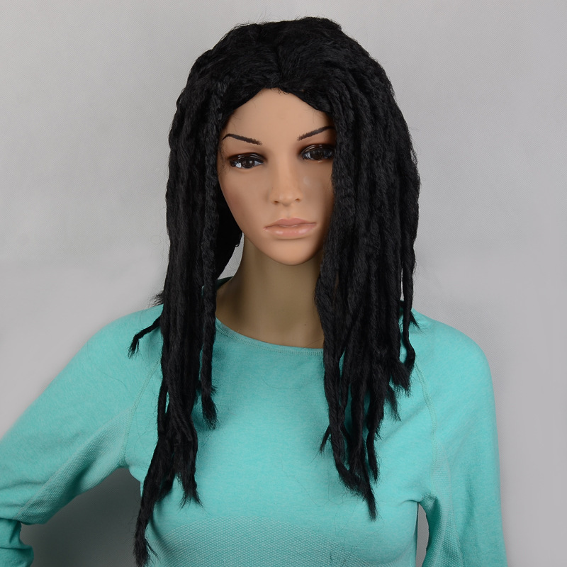 Fashion Wig in stock Wholesale Mechanism Braided African Dirty Braid Headset Wig Reggae Music Braids Factory Wholesale