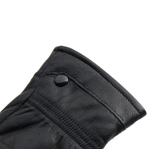 Leather gloves for men, winter warm lined, finger-separated cowhide men's cycling motorcycle leather gloves, Haian origin