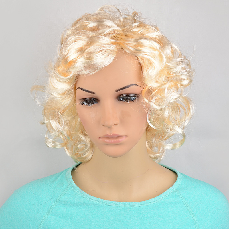 2017 factory direct Marilyn Monroe short curly hair cosplay chemical fiber wig set in stock wholesale