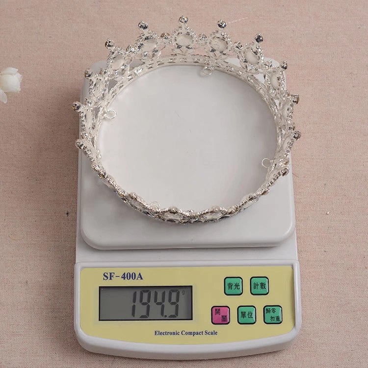 Барокко-ретро сплавная корона с rhinestones, маленькая круглая корона невесты, свадебные безделицы оптовый отдел Yiwu