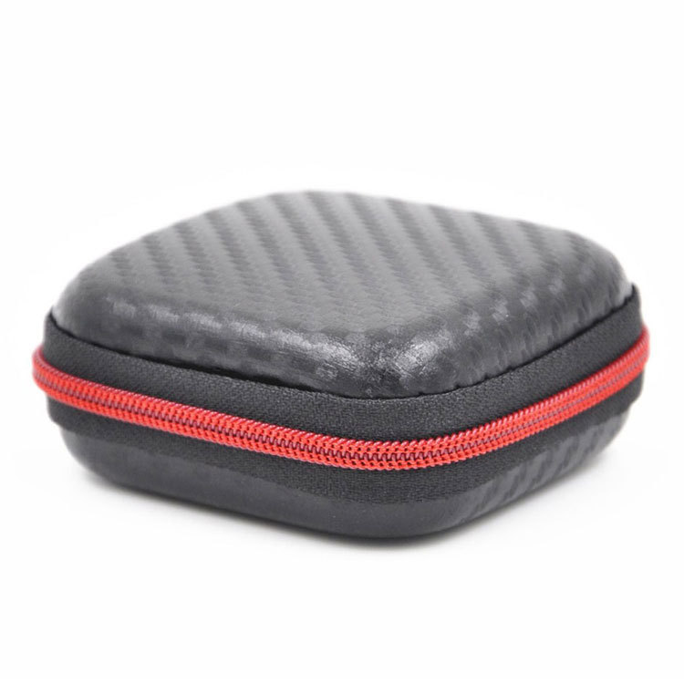 新款方形耳机包数据线U盘收纳盒蓝牙耳塞包草席纹耳机盒耳机包