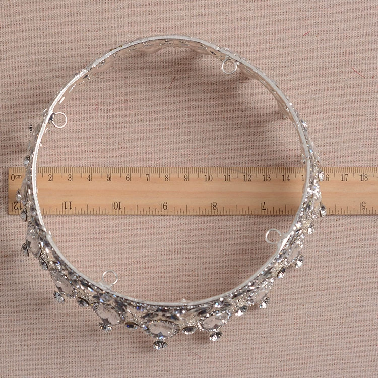 Барокко-ретро сплавная корона с rhinestones, маленькая круглая корона невесты, свадебные безделицы оптовый отдел Yiwu