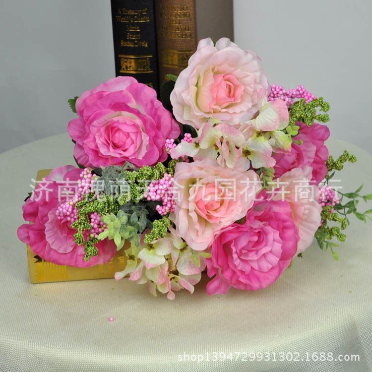 13 head Korean hibiscus rose artificial flower fake flower wedding home photography decoration flower wall with flower simulation plant 13 head Korean hibiscus rose artificial flower fake flower wedding home photography decoration flower wall with flower simulation plant