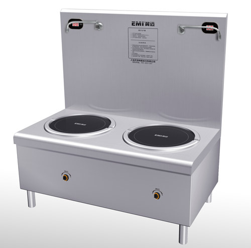 供应翼迈15kw商用大功率商场食堂双眼烧汤吊汤矮脚炉灶CS300-1EX