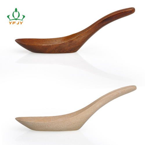 yfjy Japanese style wooden porcelain spoon Nanmu handmade wooden spoon household spoon model direct sales