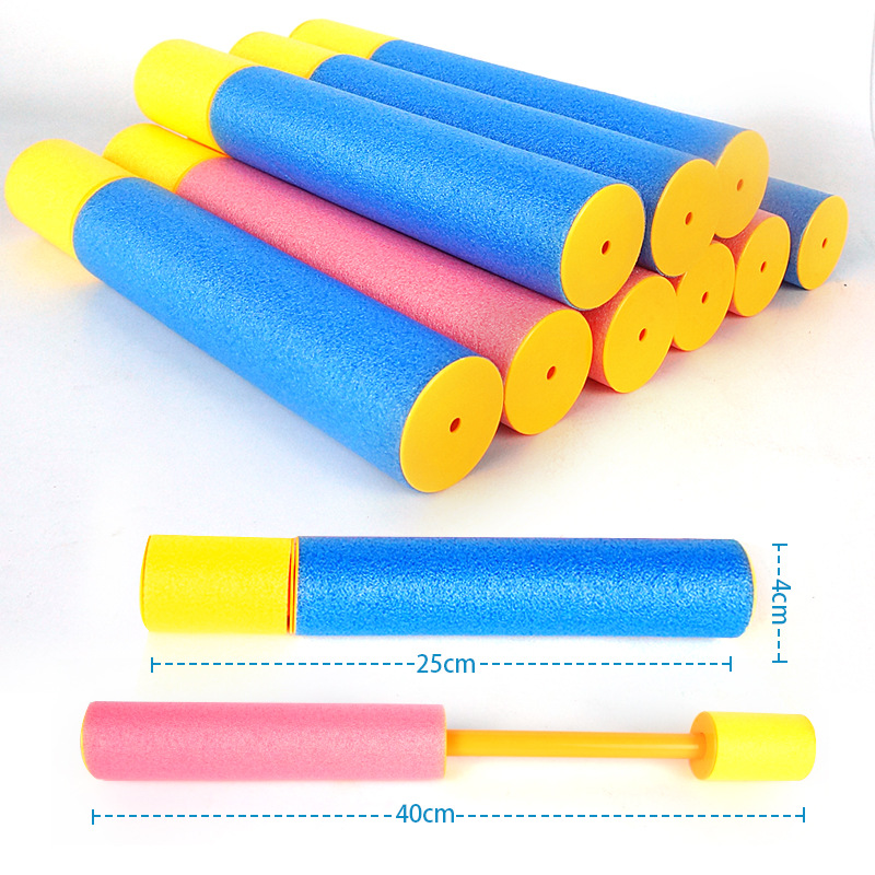 Perla algodón niños Eva barril pull-out pistola de agua juguete deriva agua jugando largo alcance 4*25cm