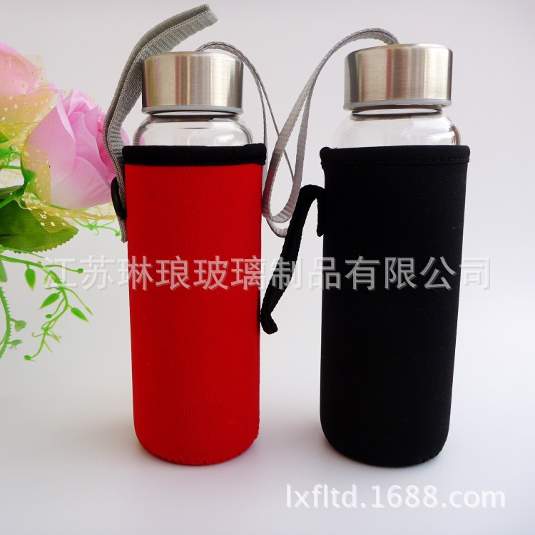 300ml耐热防爆玻璃水瓶运动杯低价批发礼品玻璃水杯高硼硅玻璃瓶