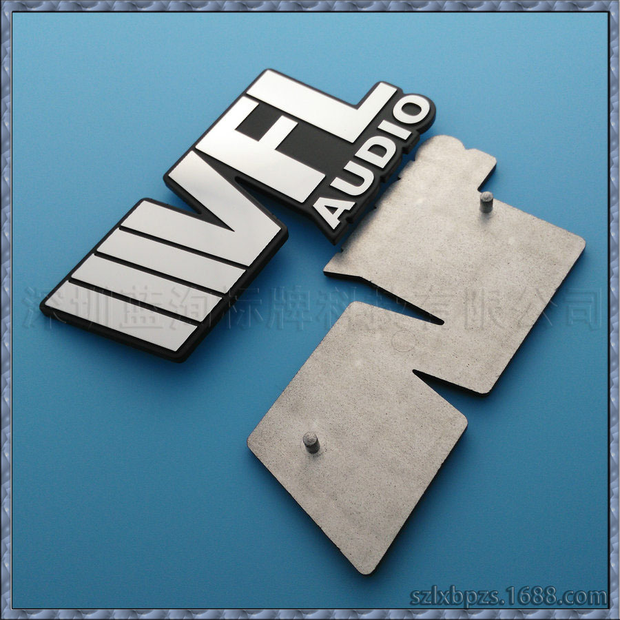 供应优质铝金属LOGO标识牌 销售高档精美倒边氧化印刷铭牌