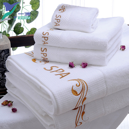 Five-star hotel platinum satin bath towel, face towel, pure cotton cutout, enlarged and thickened cotton towel, free embroidery