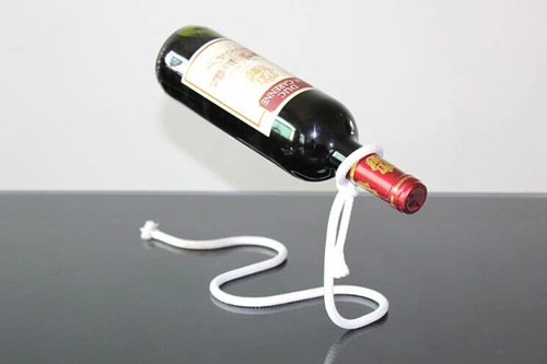 Personal Style Red Wine Bottle Stand, European Creative Floating Iron Wire Rope Wine Rack Decor, Factory Direct Sale