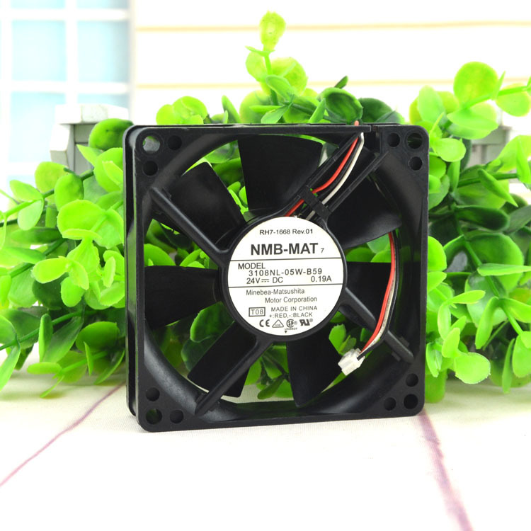 原装 NMB 3108NL-05W-B59 DC24V 0.19A 8020 8cm变频器散热风扇