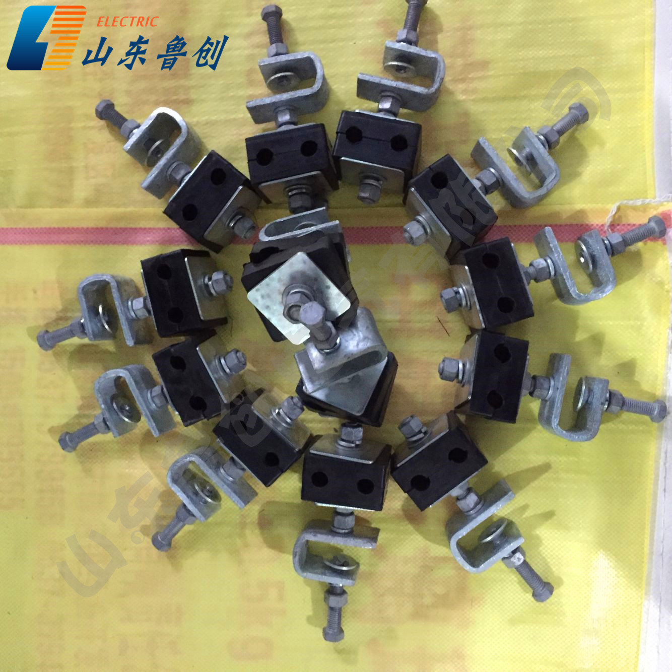 电力配套金具钢带胶块型ADSS/OPGW光缆用引下夹具电力器材