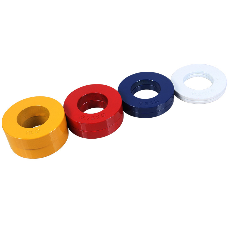 Venta directa pintura en aerosol hoja de acero color resistente a la caída Barbell agregar piezas multi-Especificación de suministro