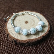 手工民族风冰裂亮钻陶瓷手链女 景德镇陶瓷饰品厂家直销批发