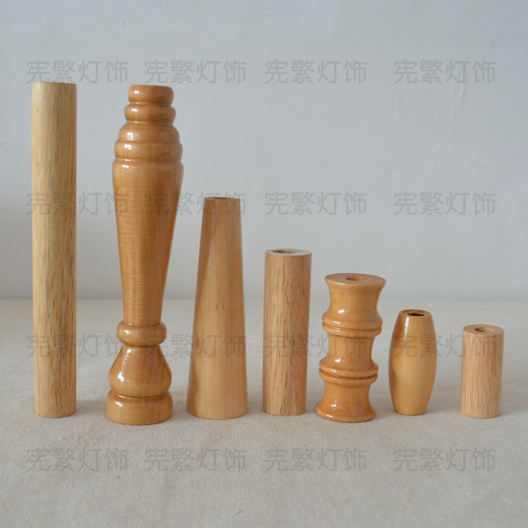 [Xianfan] 120x20 madera maciza color primario lámpara de mesa chasis iluminación lámpara accesorios roble lámpara de mesa base