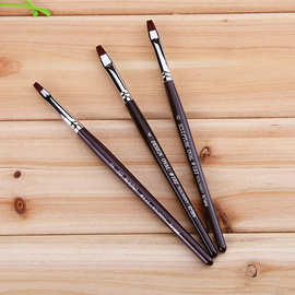 美甲光疗笔 正品貂毛高品质毛质 美甲笔排笔平头光疗笔 厂家供应