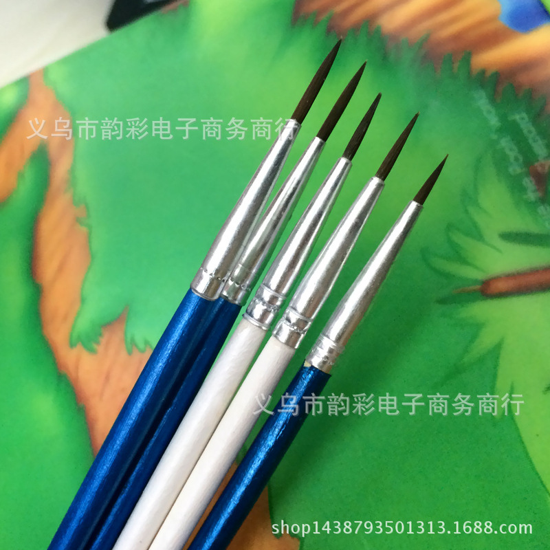 Manufacturer's High-Quality Liner Pens, Oil Painting Nylon Bristle Wooden Handle Fine Line Pens, Extra Fine Nail Art Gouache Acrylic Dotting Pens Wholesale