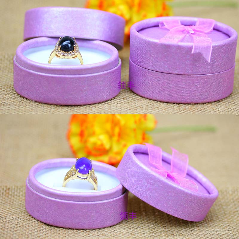 小椭圆形耳钉包装盒袖扣盒发饰银饰盒圆形首饰包装纸盒饰品耳饰盒