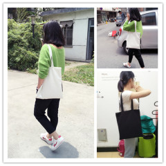 DIY hand-painted blank solid color small fresh shopping gift shoulder bag student school bag commuter canvas bag printed logo