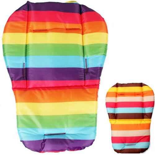 Stroller cotton pad Stroller cotton pad Rainbow cotton pad Dining chair cushion multi-color