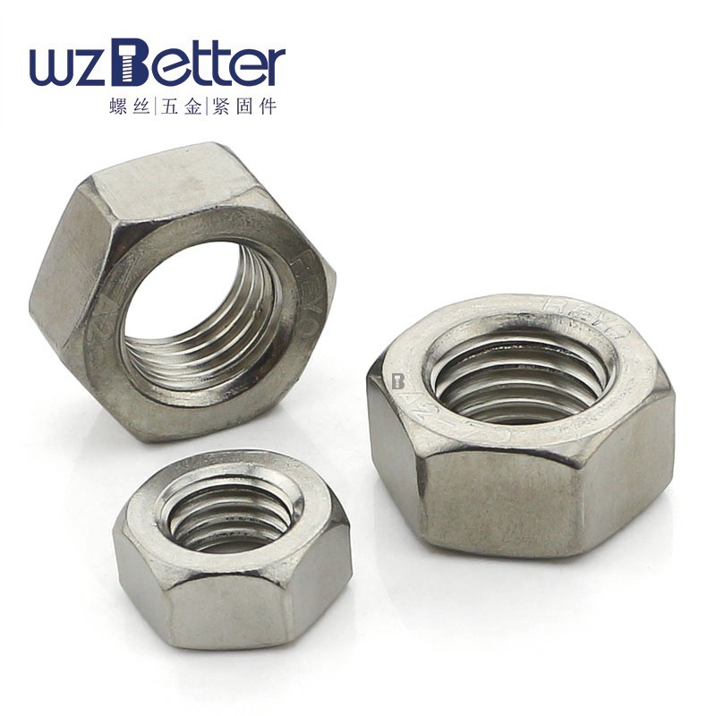 厂家出售304不锈钢螺母金属六角螺母不锈钢螺帽 DIN934M6M8M10M12