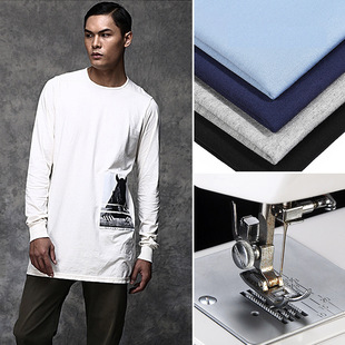 Guangzhou Men's Long-Sleeved Men's T-Shirt Clothing Factory, Including Materials, Drawings and Samples, Small Batch High-Definition Printing Processing