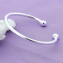 银饰品批发镀925银新款双珠手环厂家现货直销H268