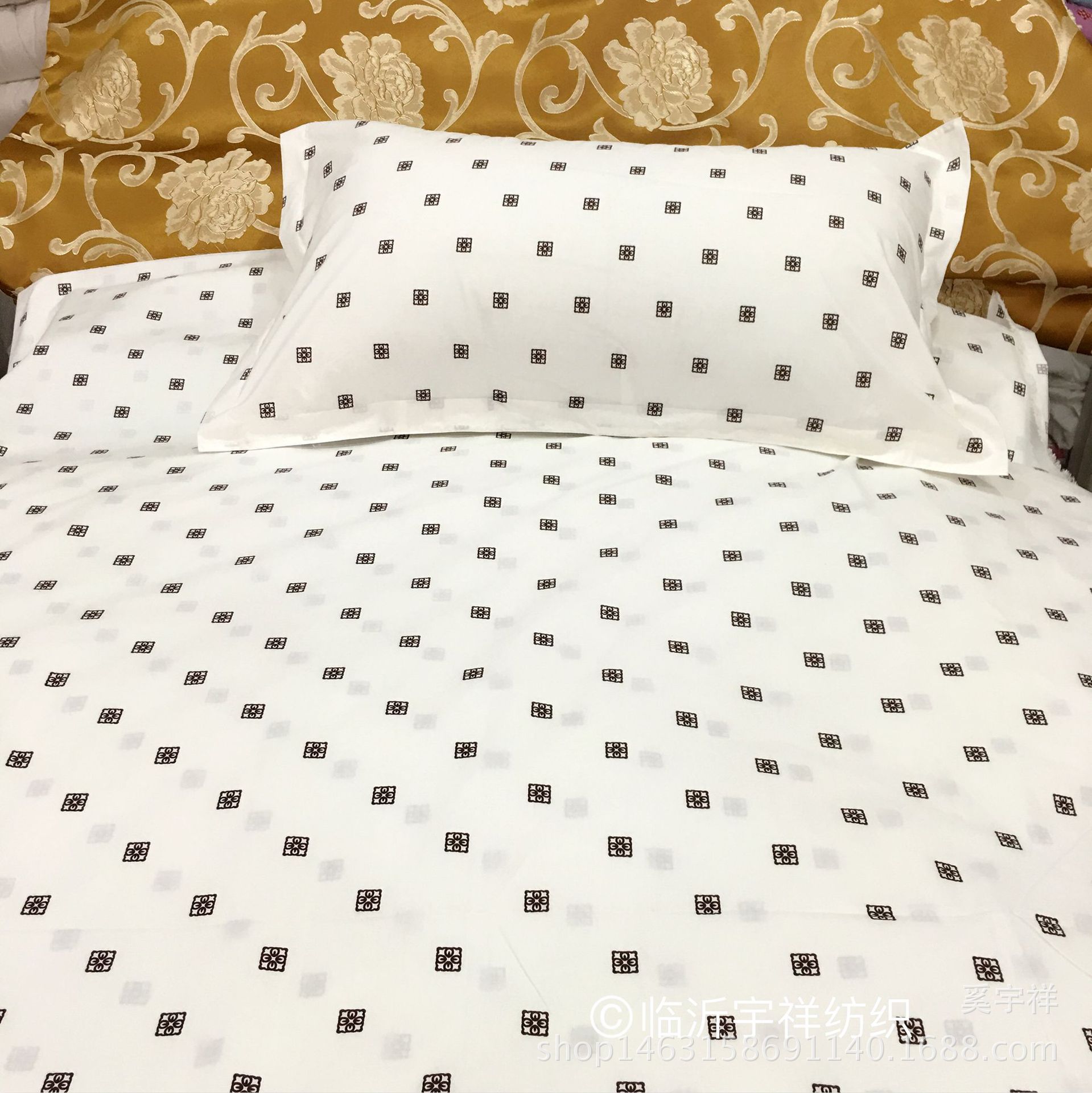 印花被套量大优惠被套面料涤棉平纹源头工厂宾馆床品面料印花被套