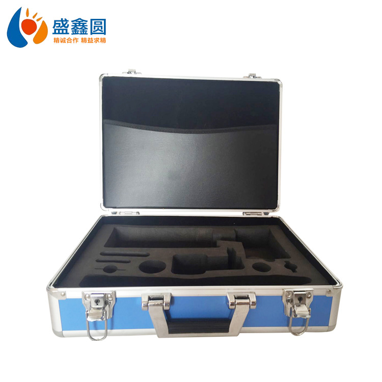 铝合金工具箱 蓝色沙皮纹直角铝箱 铝合金仪器箱 铝合金航空箱