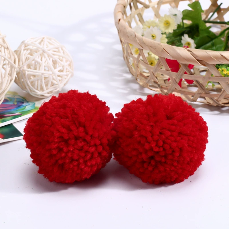 Дошкольный ручной работы DIY красный шерстяной шар 6 см шерстяной шар Текстильная Одежда Аксессуары мяч оптом