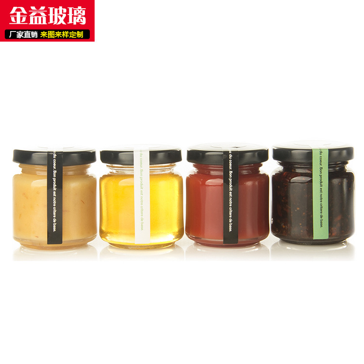 厂家圆形100ml果酱玻璃瓶蜂蜜瓶喜蜜瓶子量大批发