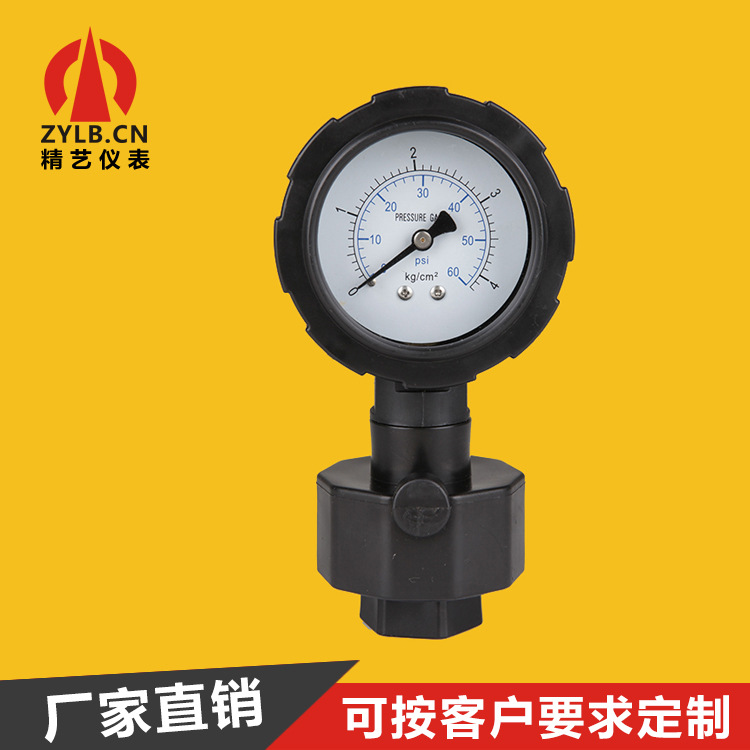 台湾华记PP隔膜压力表隔膜材质PTFE（铁费龙)YN60PP厂家直销